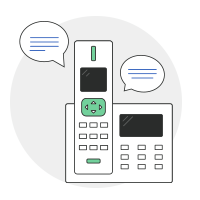 Illustration of home phone.