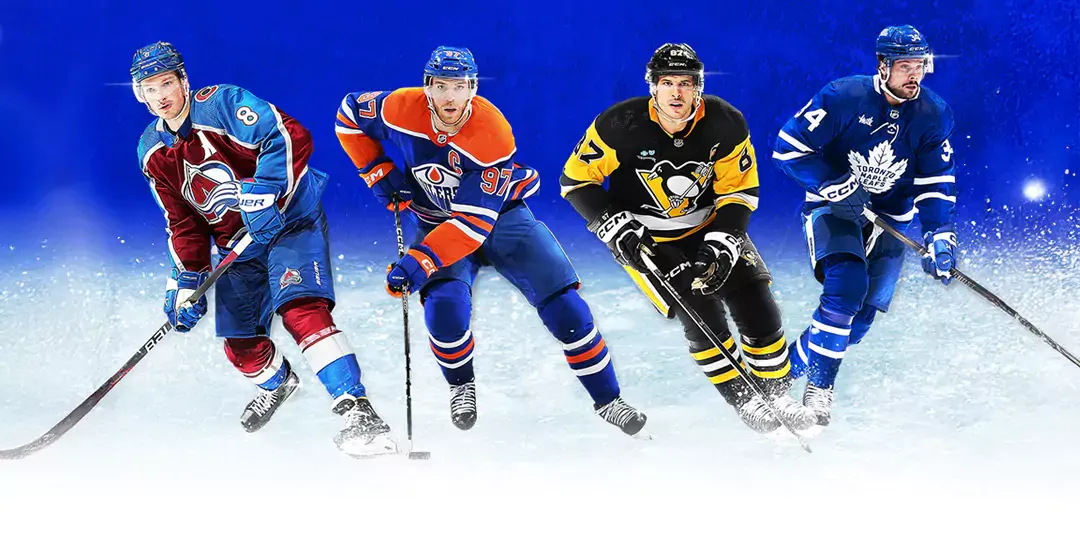 Pro Hockey players skating on the ice