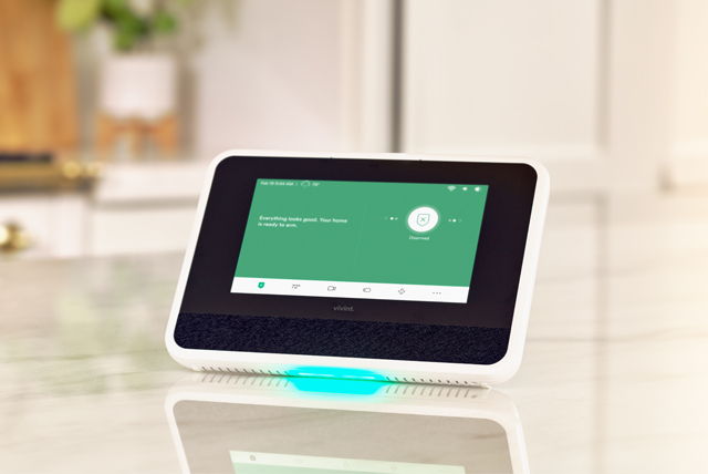 Vivint smart hub on a kitchen table