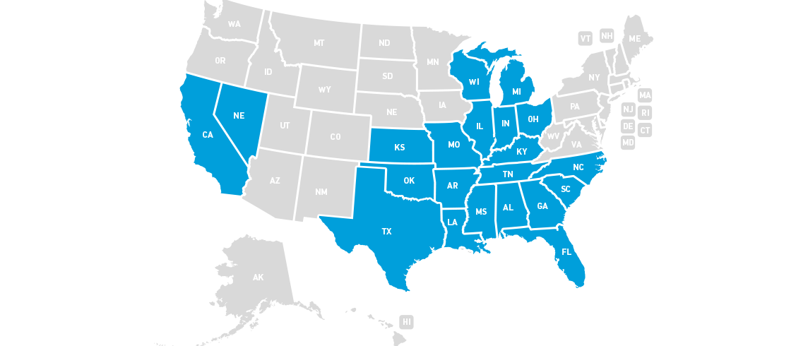 AT&T availability map