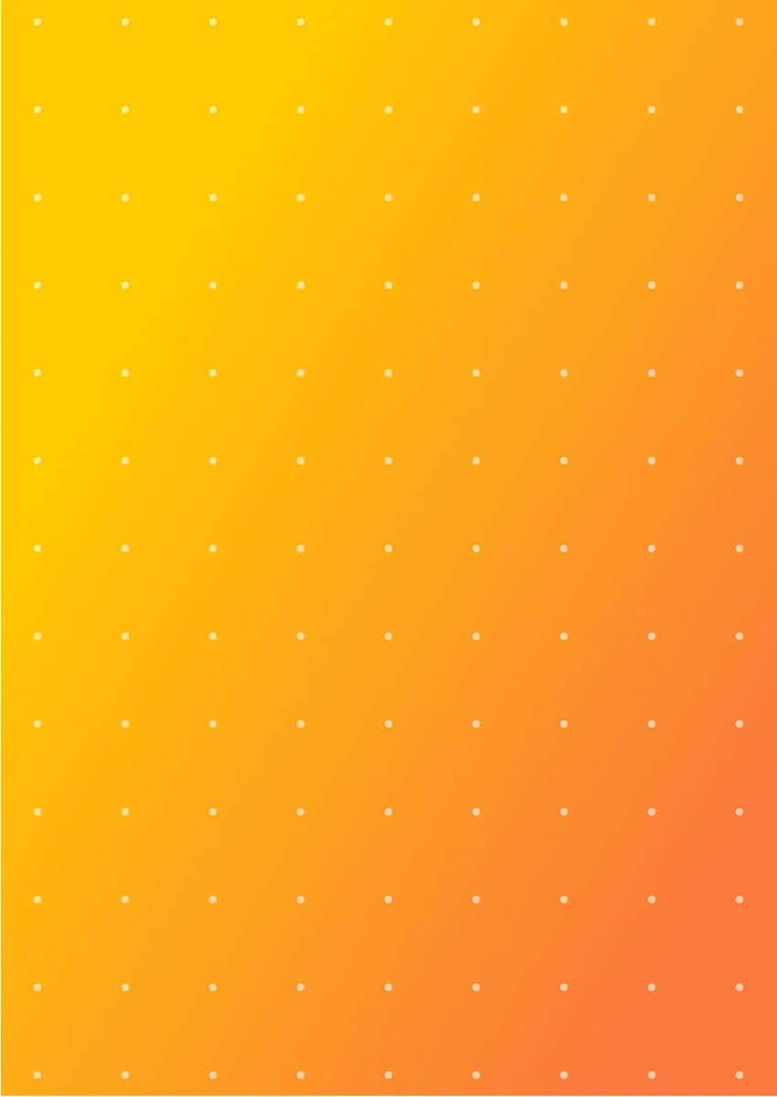 white dots on orange background