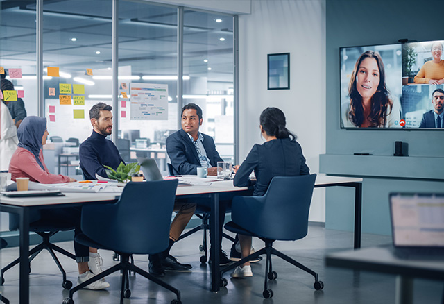 business team video conference