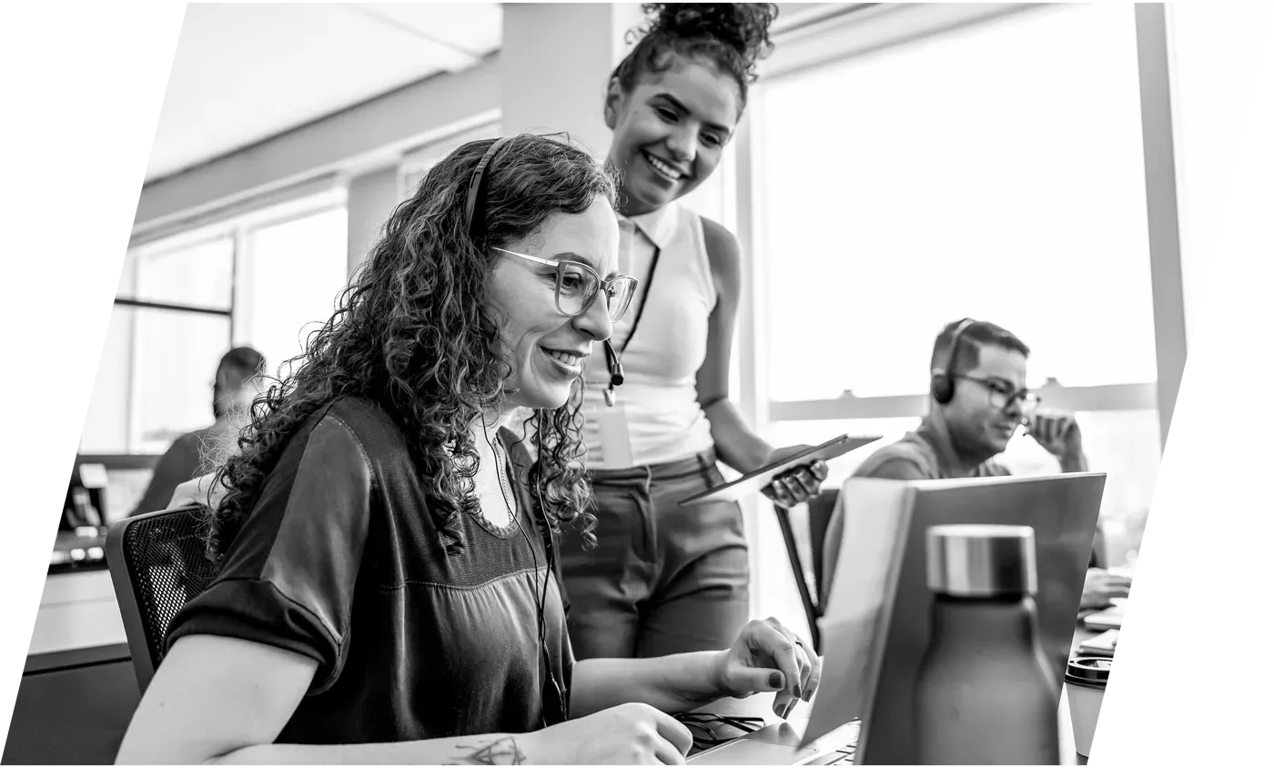 sales coach answers a question from a sales agent