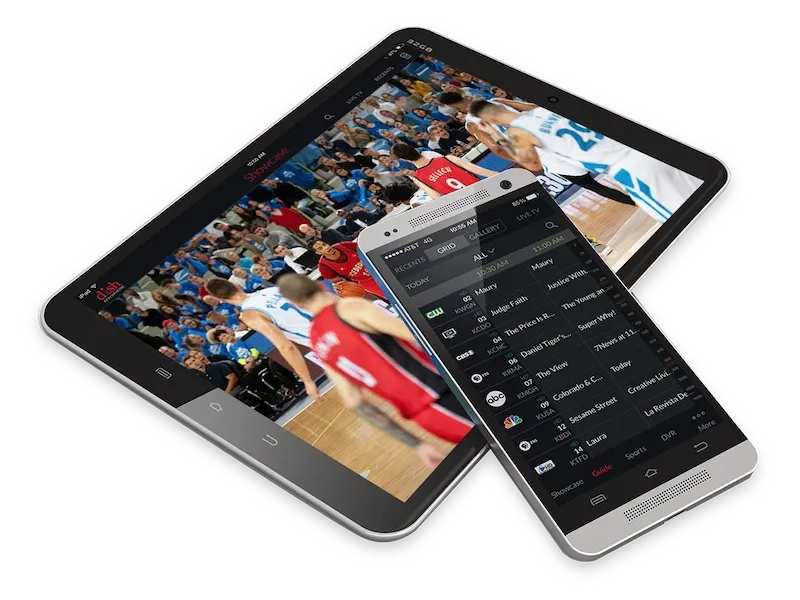 dish anywhere app featuring college basketball