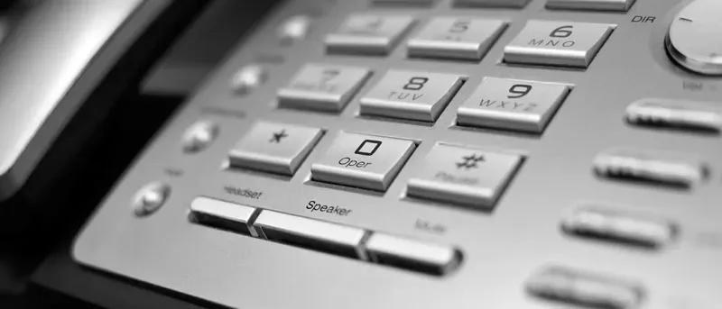 Close up of an office phone.