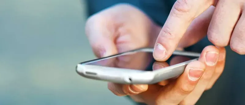 Person using a smartphone.