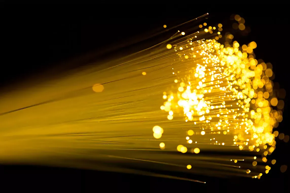 Yellow fiber optic cables