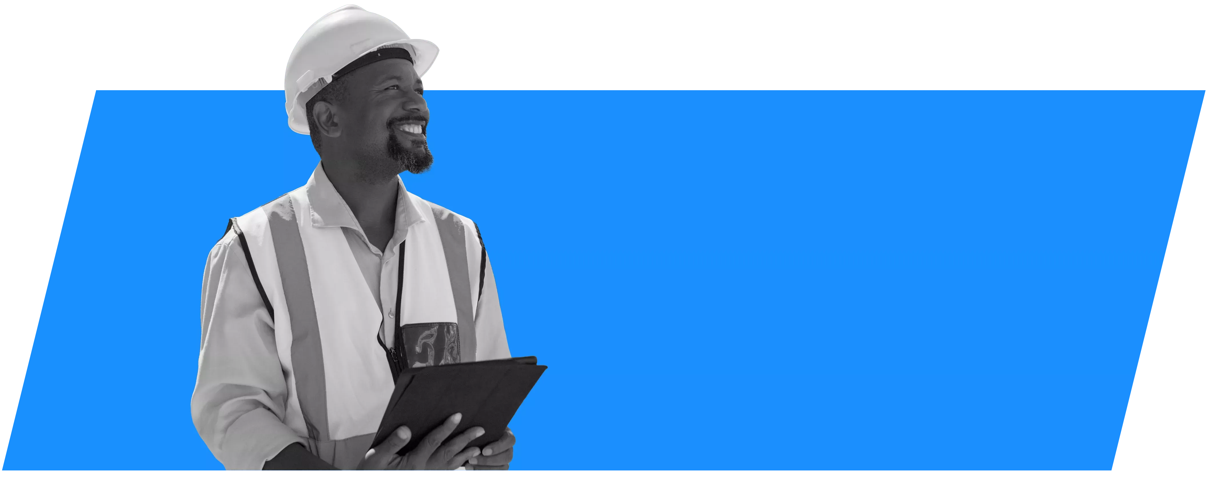 construction foreman smiling