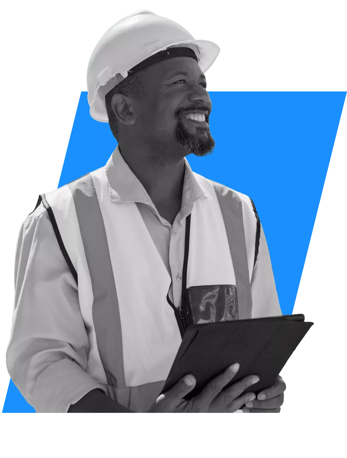 construction foreman smiling