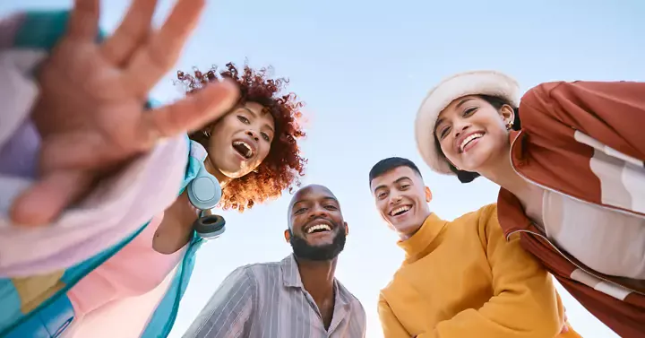 Group of friends hanging out.