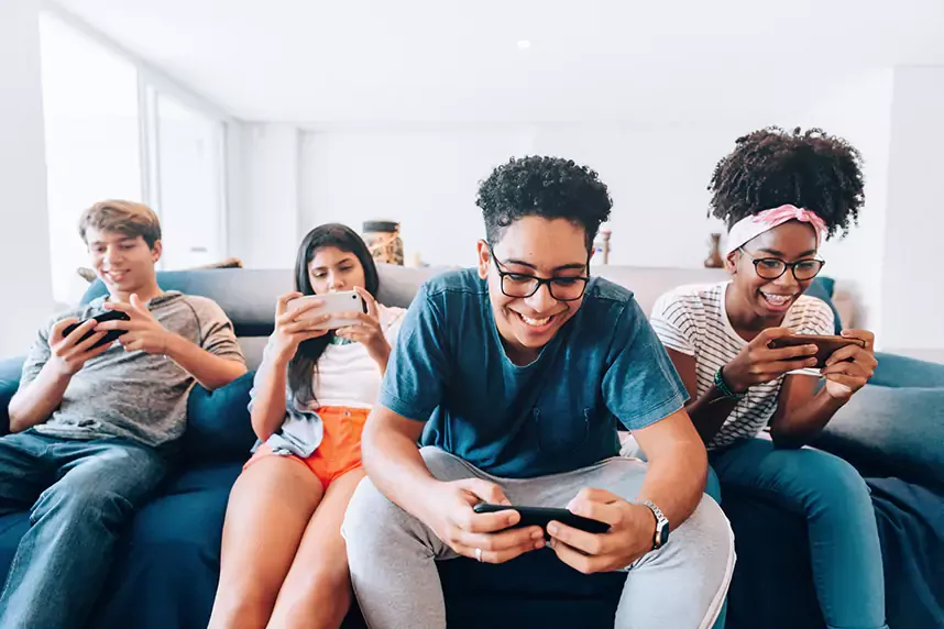 friends on devices using wifi