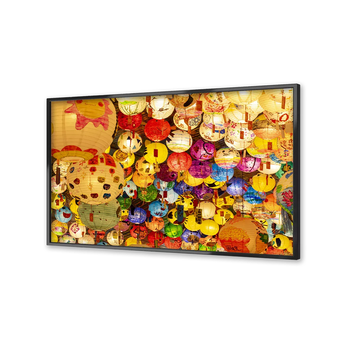 TV showing a Taiwanese Lantern Festival