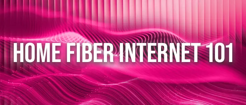HOME FIBER INTERNET 101 - With magenta neon lines.