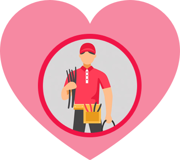 illustration of DISH installer