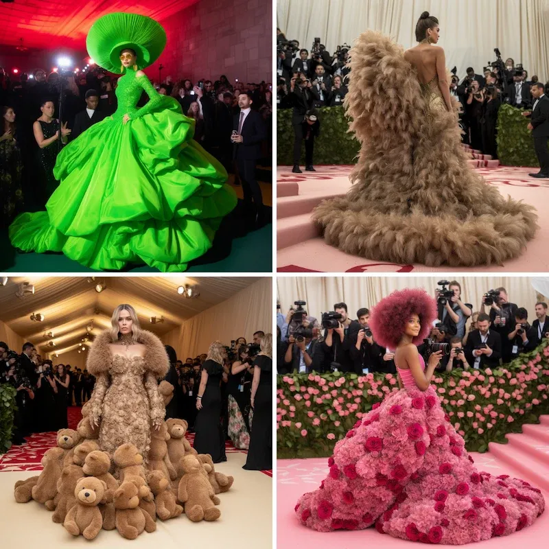 Women in Met Gala Dresses