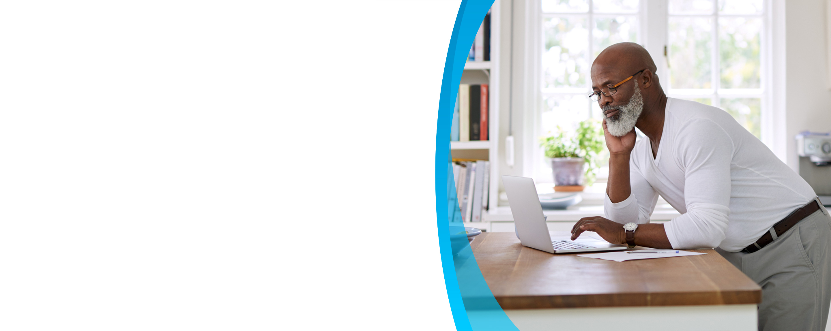 man searching for internet providers