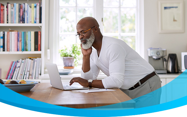 man searching for internet providers