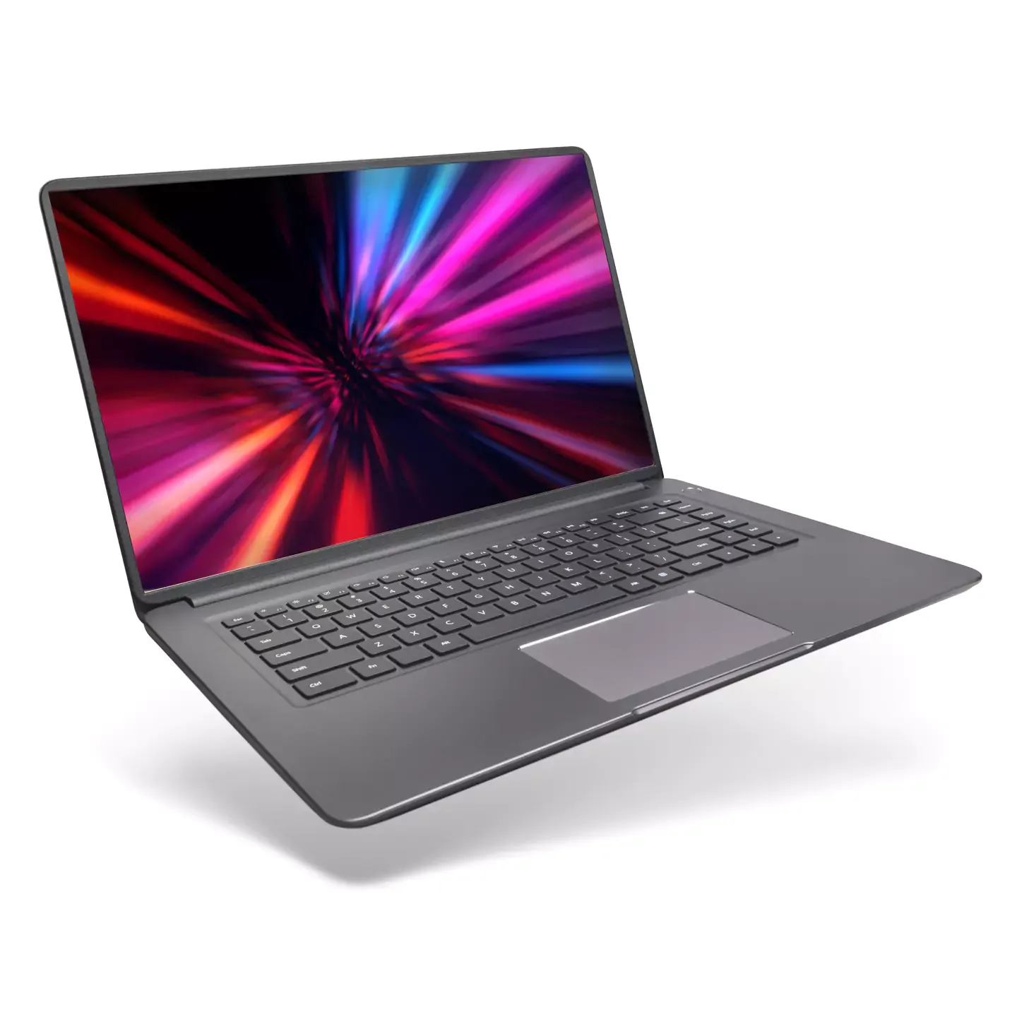 Laptop showing super speed lines on the screen.