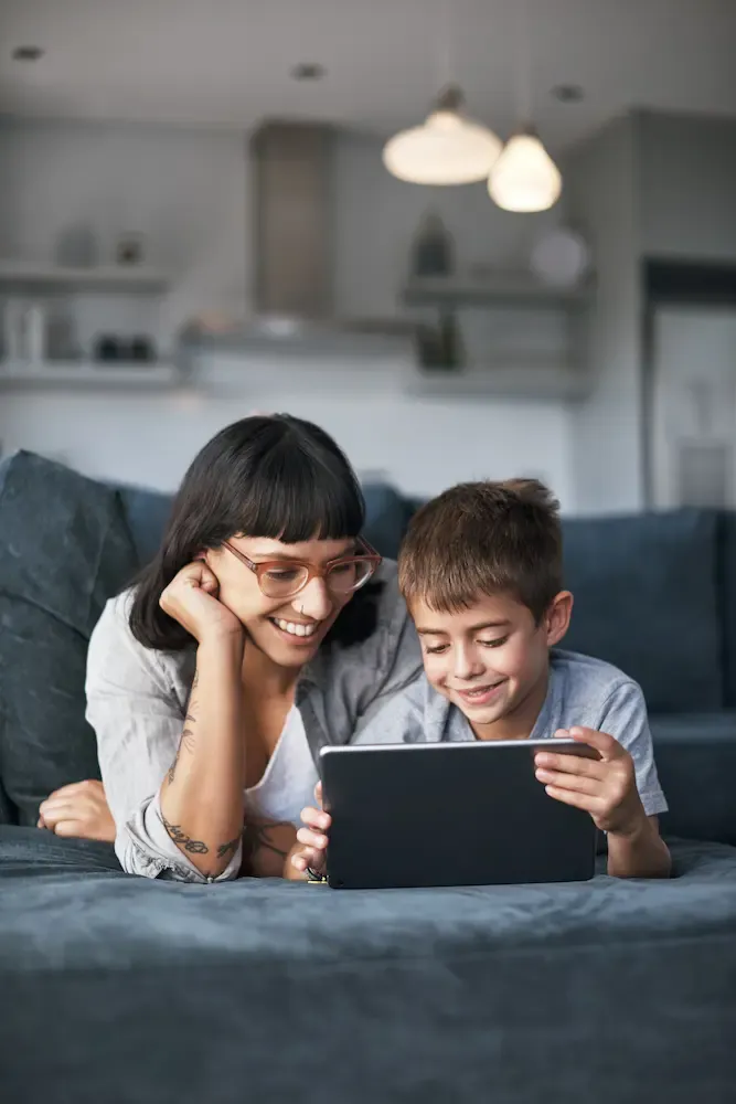 Mom and son streaming