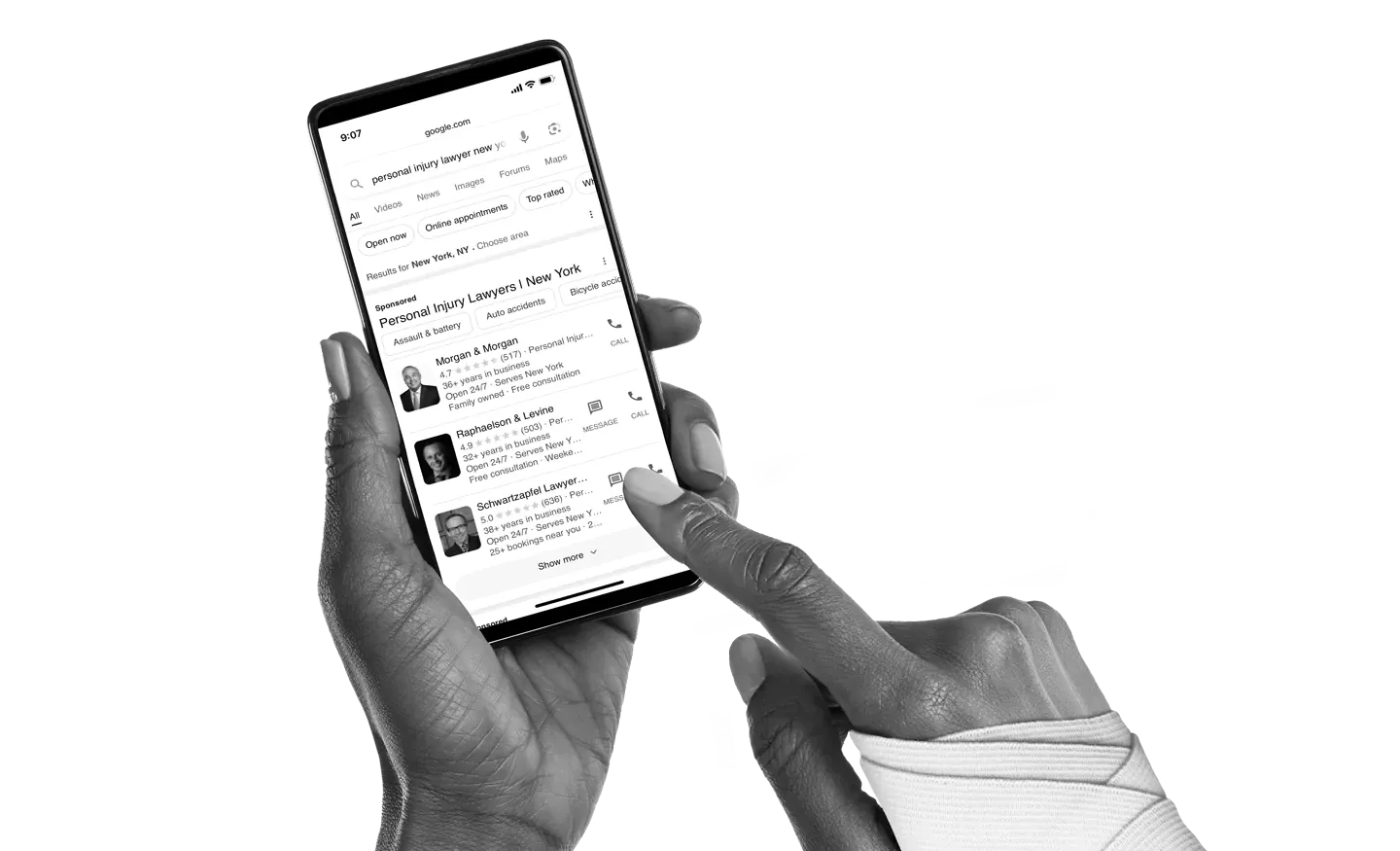 woman searching online