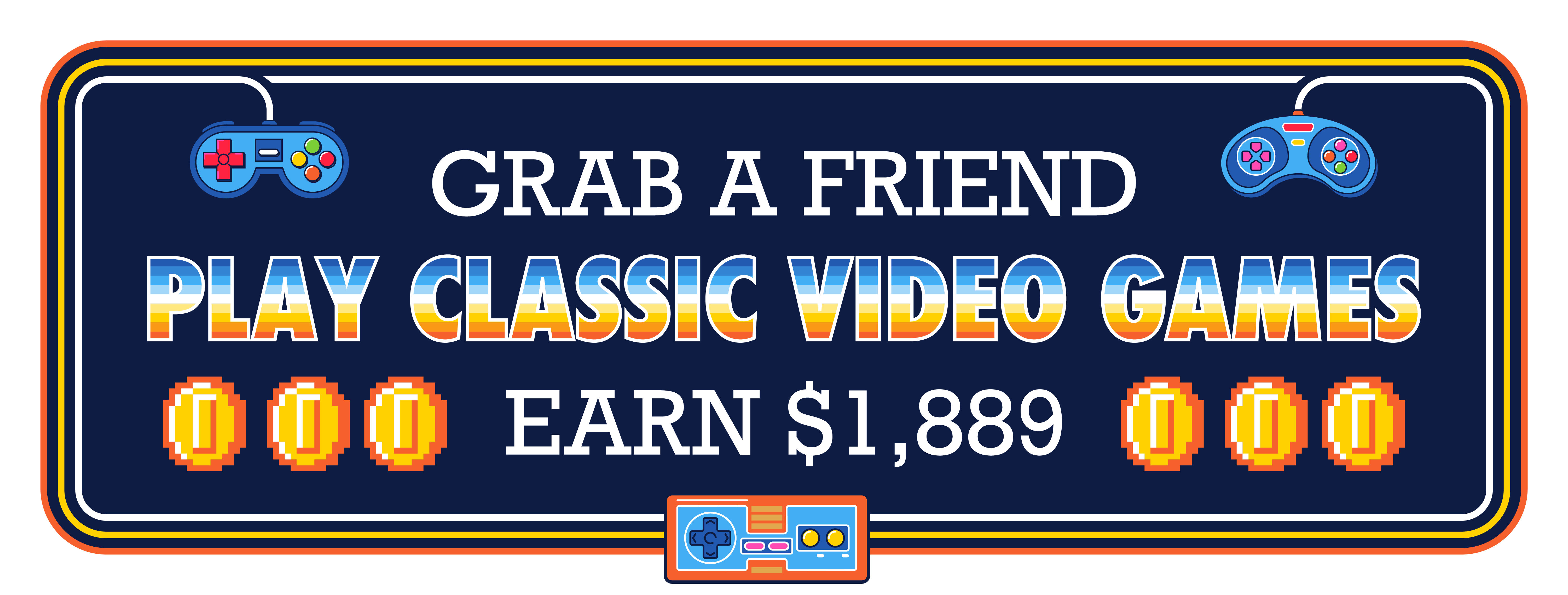 play classic video games illustration