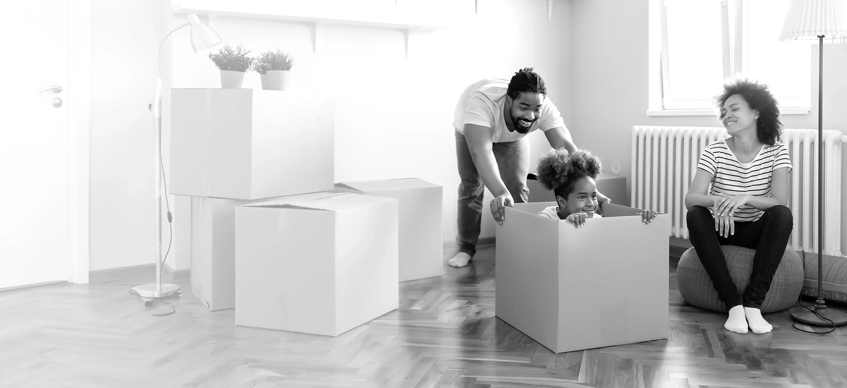 Family having fun and playful move.
