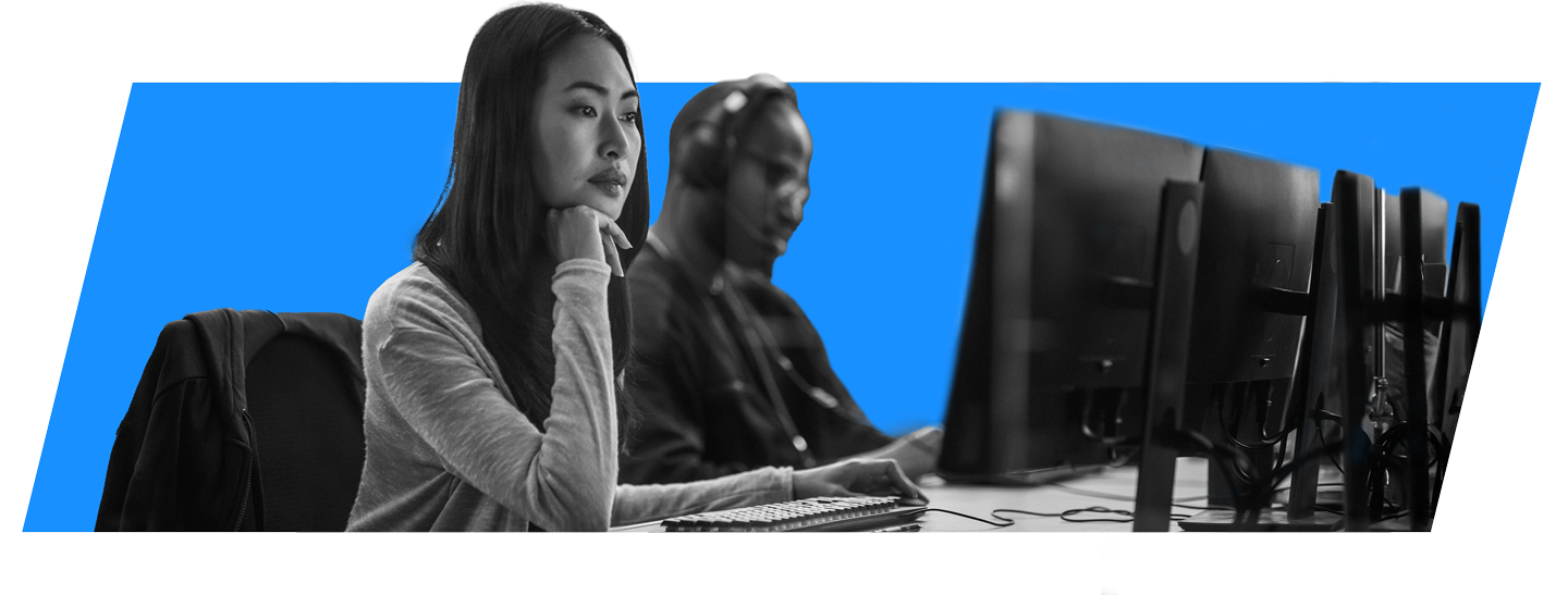 woman working at her desk