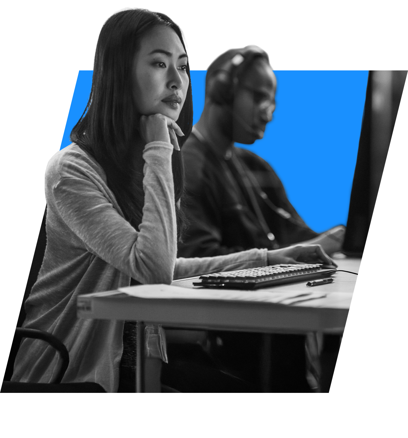 woman working at her desk