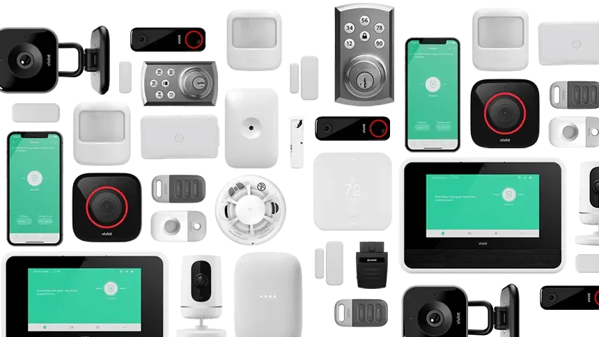 Vivint products arranged in a grid pattern