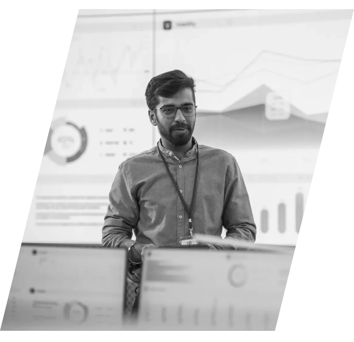 cyber security specialist in stats room