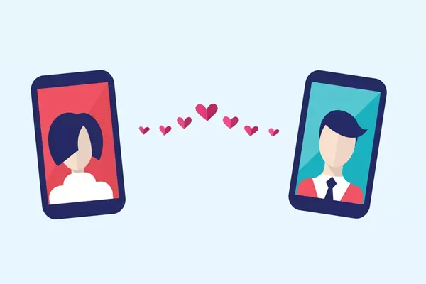 Illustration about online dating profiles.