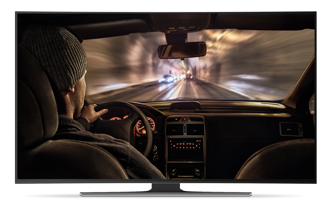 TV showing action scene in movie