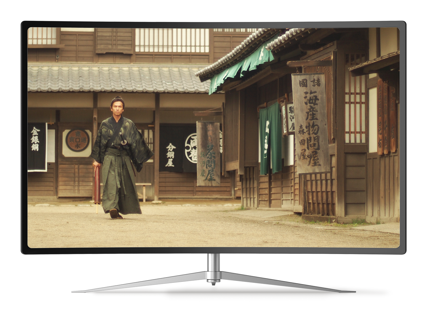 TV with movie image