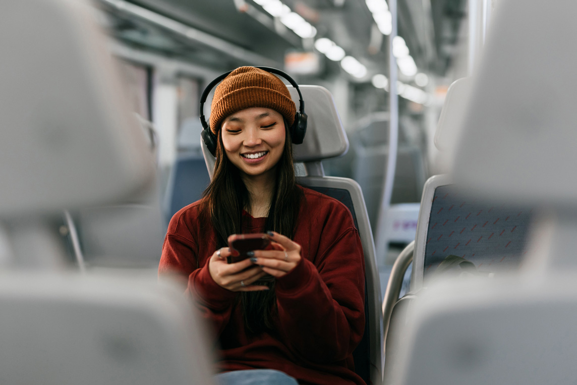 Watching smartphone