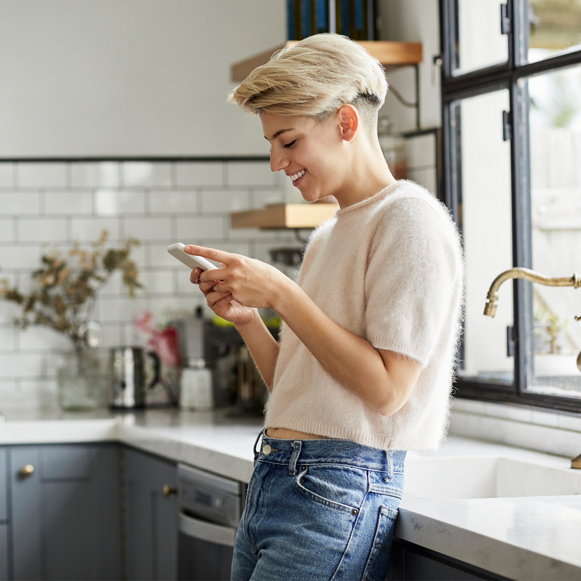 woman using smart phone