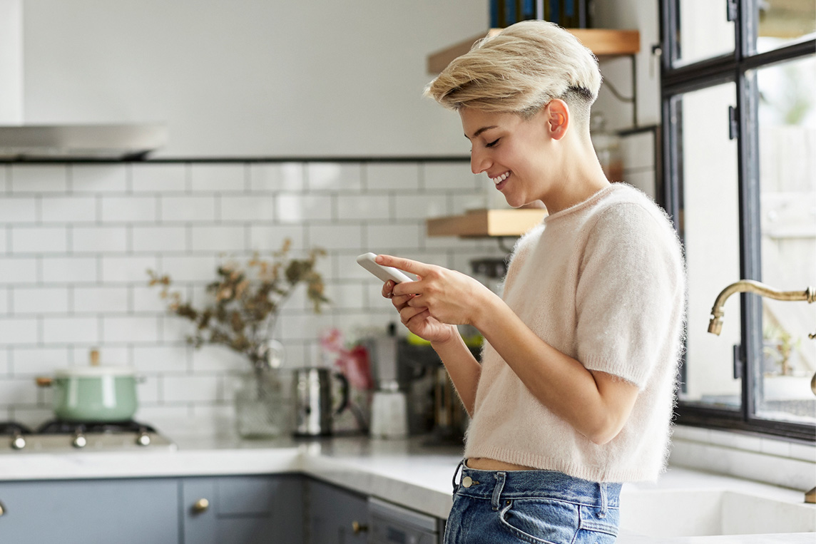 woman using smart phone