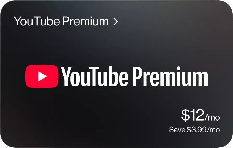 Youtube Premium $12 a month